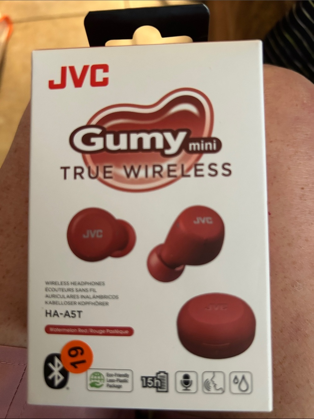 JVC Gumy Mini True Wireless Earbuds in Wine/Red